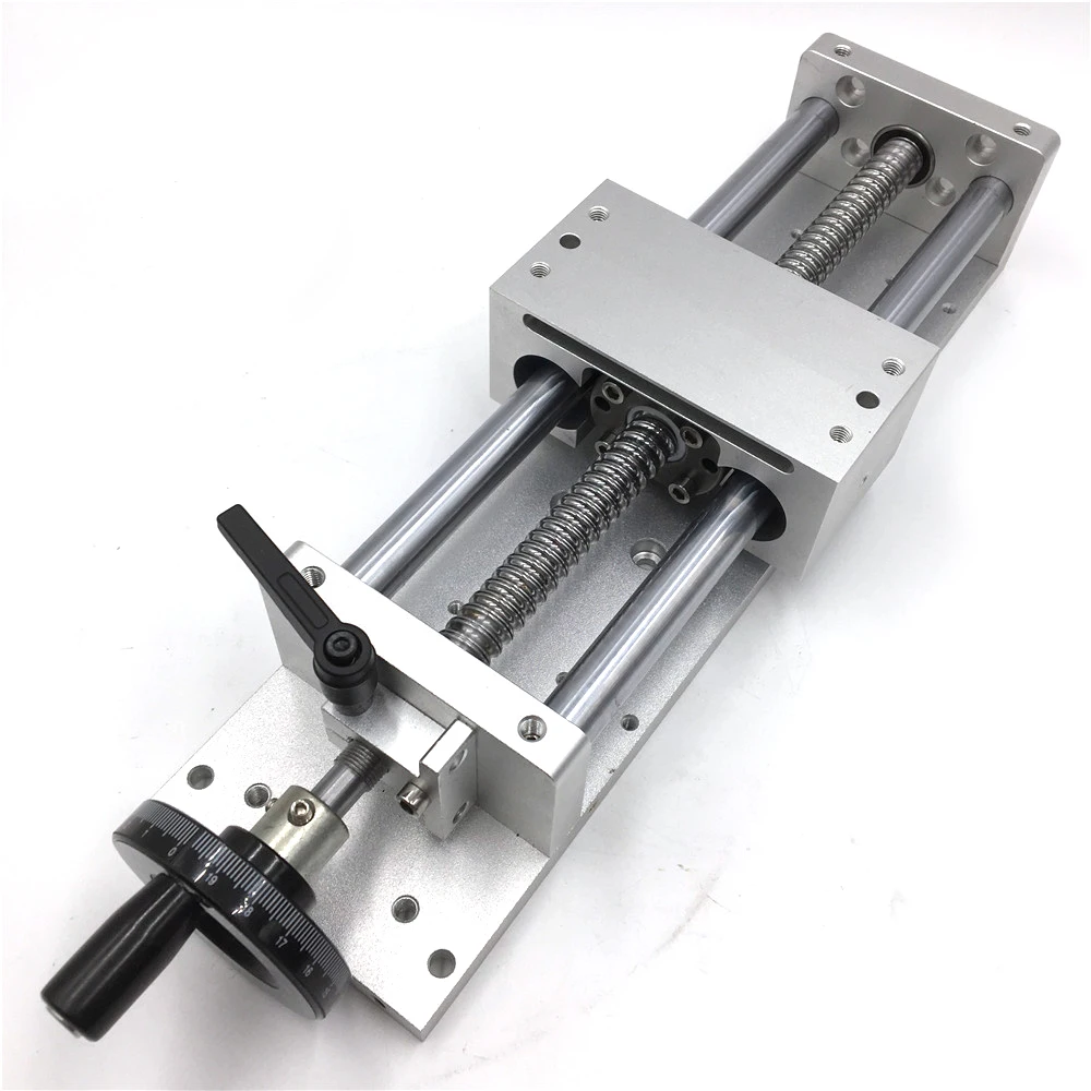 Linear Guide Manual Sliding Table Effective Stroke L700mm Cross Slide SFU1605 C7 Ballscrew CNC Machine