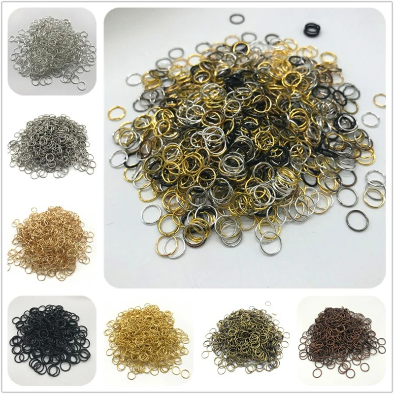 4mm 6mm 8mm 10mm Metal Open Jump Rings Split Rings Connectors For Diy Jewelry Making