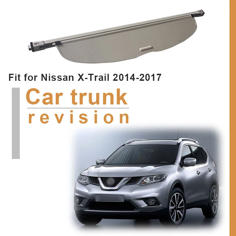 Overe 1Set Car Rear Trunk Cargo Cover For Nissan X-Trail Rogue SV 2014 2015 2016 2017 Security Shield Shade Auto accessories