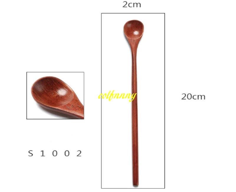 

500pcs/lot 16.5cm 20cm Longth Natual Wooden Honey Spoon coffee Tea Wood Stirrer Spoons Bar tools