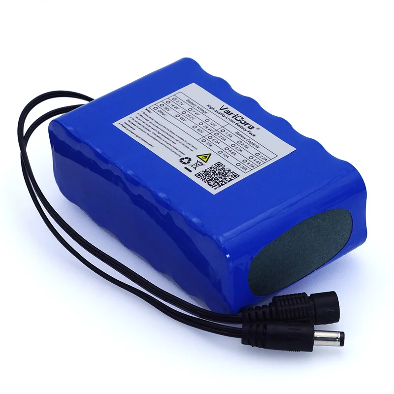 VariCore-Paquete de batería de li-lon de 12V, 10Ah, 18650, 10000mAh, con placa de protección de circuito BMS, CC de 5,5x2,1mm, potencia de respaldo de alta capacidad