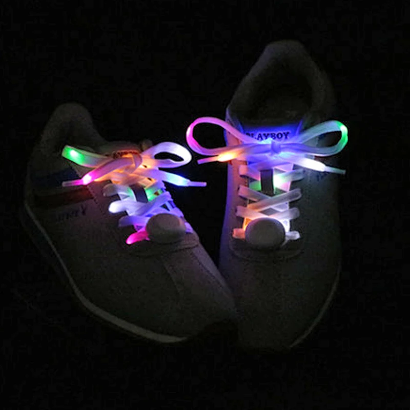 6pairs/lot factory free shipping Led Shoelaces Flash Neon Shoelace Flashing Luminous Nylon Shoe Lace for Casual and Sport Shoes