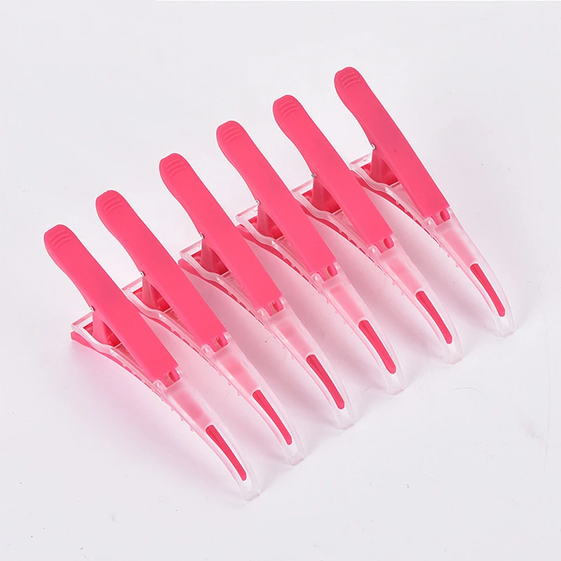 4pcs/set Alligator Hairdressing Red Section Clips Hair Perm Color Haircut Large Grips Eagle Beak Clamps Baber Styling Tool U1096