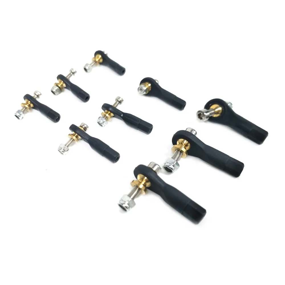 10pcs M2 M2.5 M3 Metal Airplane ball joint Single Cup ball joint Adjustable Heave Duty Ball For RC Plane Helicopter Model