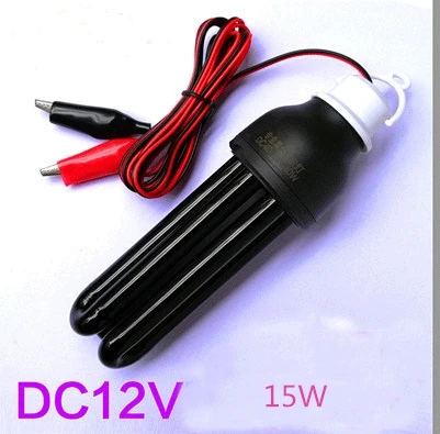 DC 12V Ultraviolet Lamp UV Light Bulb 15/20/30/40W Blacklight Energy Saving Germicidal Lamp Trap Light