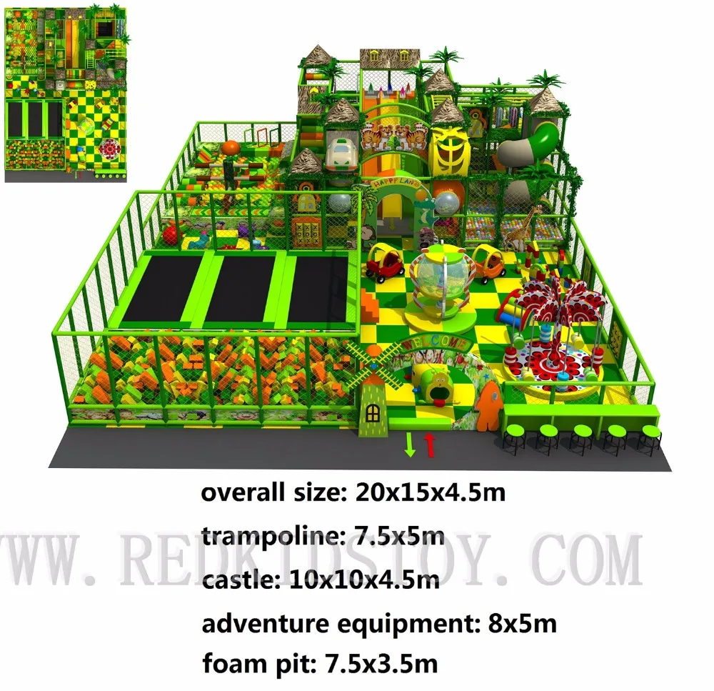 Terrain de jeux intérieur complexe 160620-B, grande qualité, certifié CE, exporté vers la Lettonie