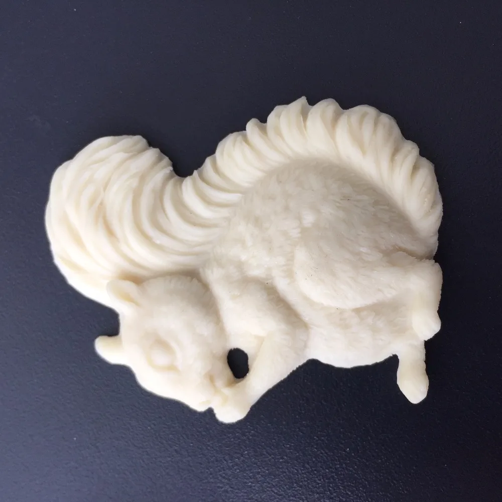 

Squirrel Silicone Rubber Food Grade Flexible Mold- resin, wax, soap, clay, butter pat, chocolate, fondant, candy, crafting