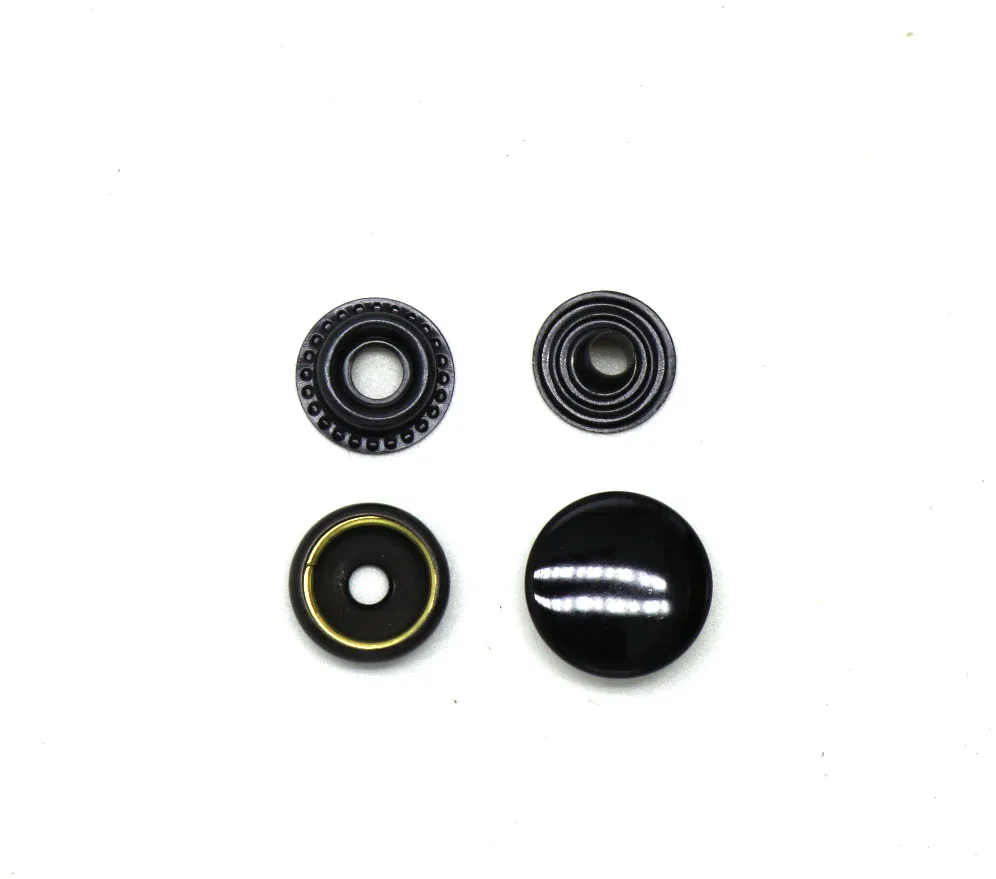 50sets black Brass Snap Fastener Press Stud Rivet Sewing Leather Button Craft  Garment DIY Decoration Accessories 12/15/17mm