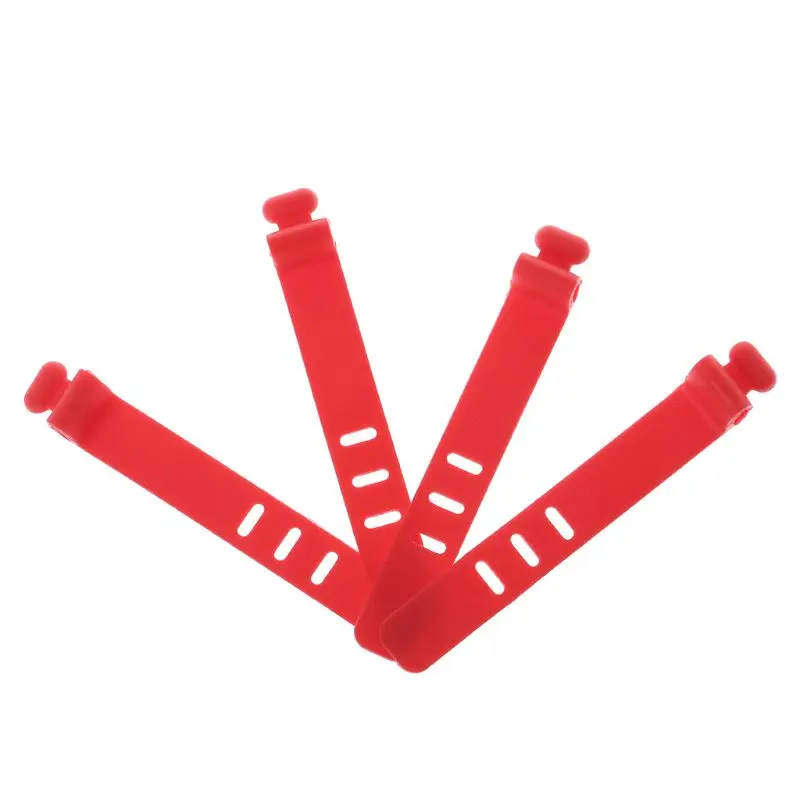 Organizador do cabo do fio de dados de silicone, 4 unidades, tie telefones, enrolador de cabo, fivela de acabamento