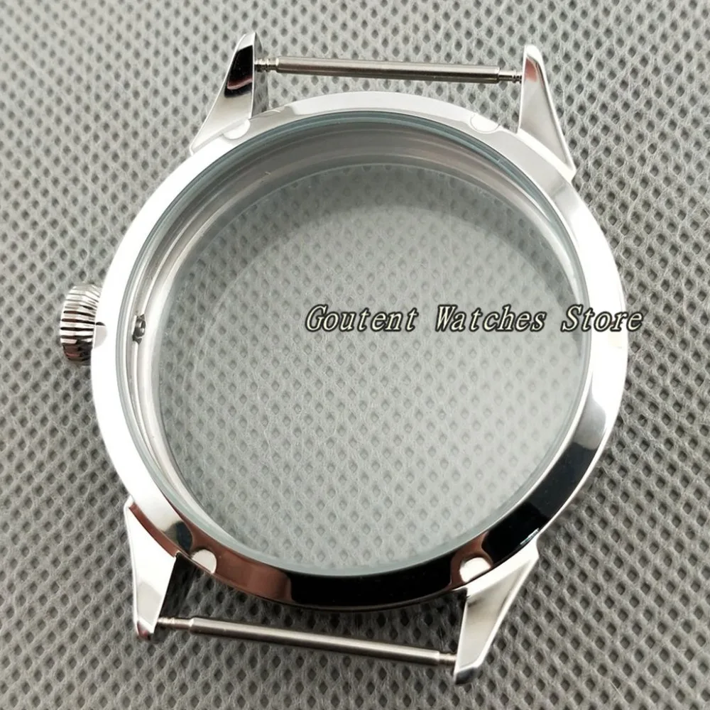 Goutent 42mm Stainless Steel Wristwatch Case Fit 6497/6498 Seagull ST36 Mechanical Watch Shell