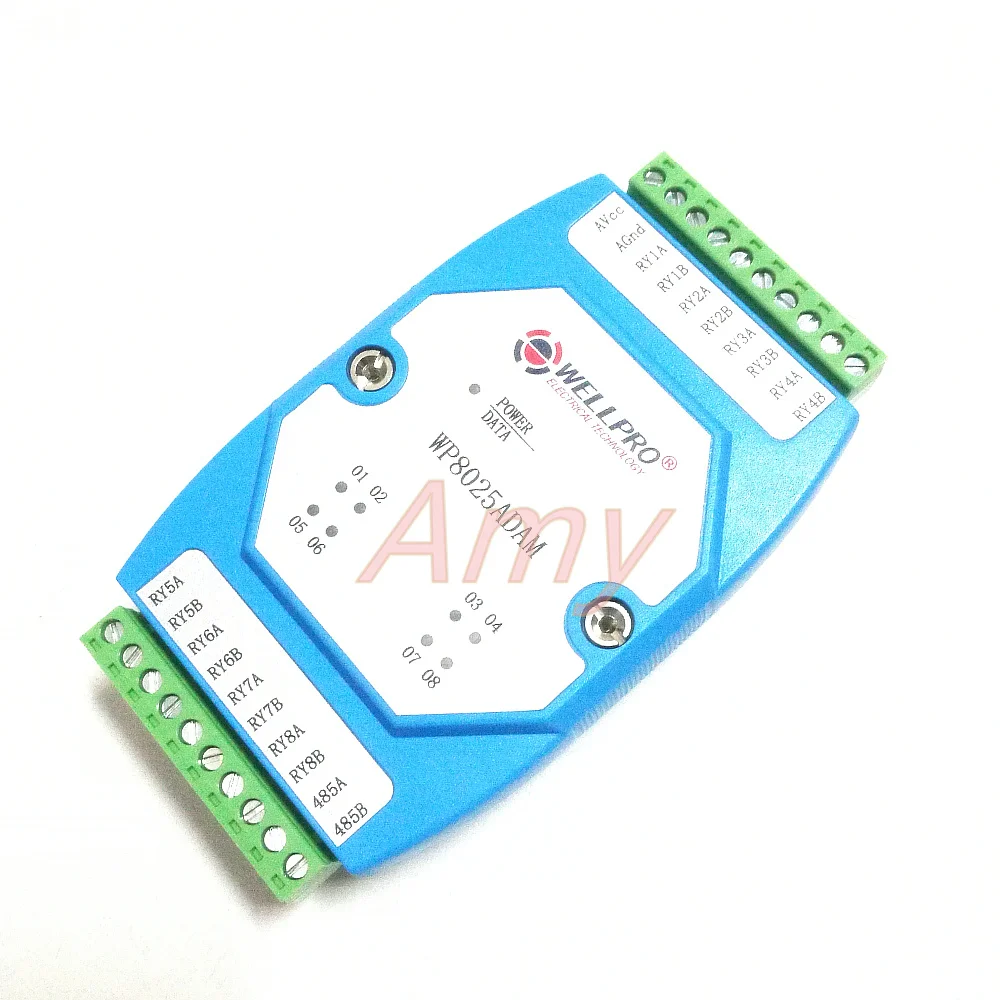 relay module 8 roads normally open RS485 MODBUS communication