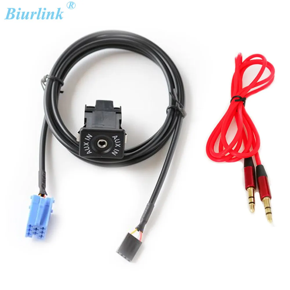 Biurlink Aux cavo ISO 8pin porta AUX-IN adattatore interruttore per Volkswagen VW Passat POLO Bora