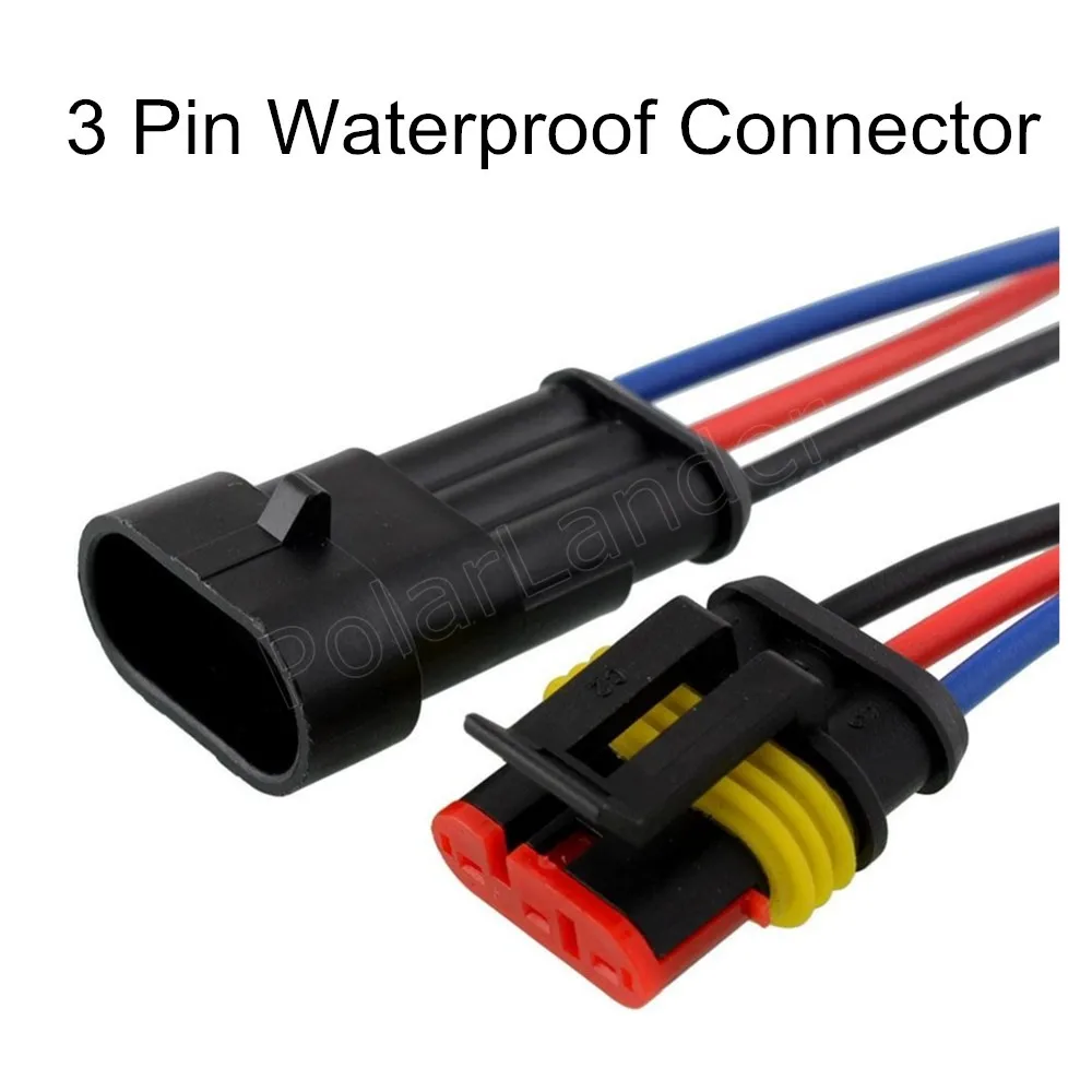 

cheap 5 Sets NEW Car Auto 3 Pin Way Sealed Waterproof Electrical Wire Connector Plug Set high quality new arrival