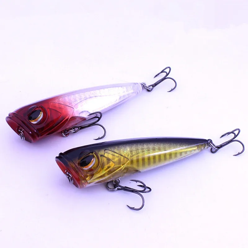 Fishing Lure Popper Shad Topwater Series Super Long Cast UV Floating Poper Artificial Bait 8cm/13g VMC Treble Hooks 1 Piece Sale