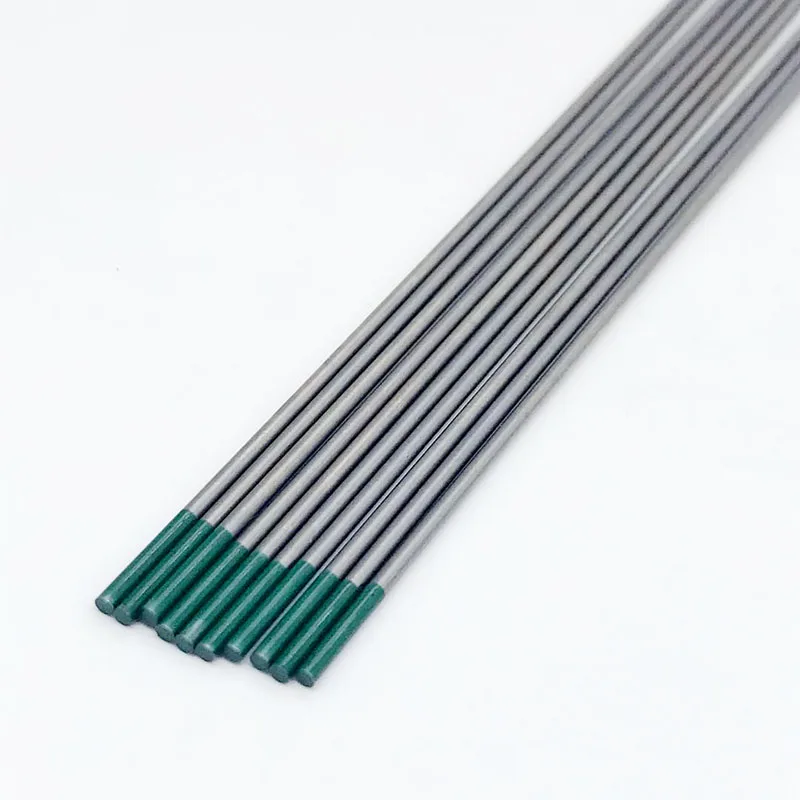 Electrodo de tungsteno puro WP, varillas TIG verdes para soldadura de aluminio AC, 1/16x6, 1,6mm x 150mm, 10 unidades