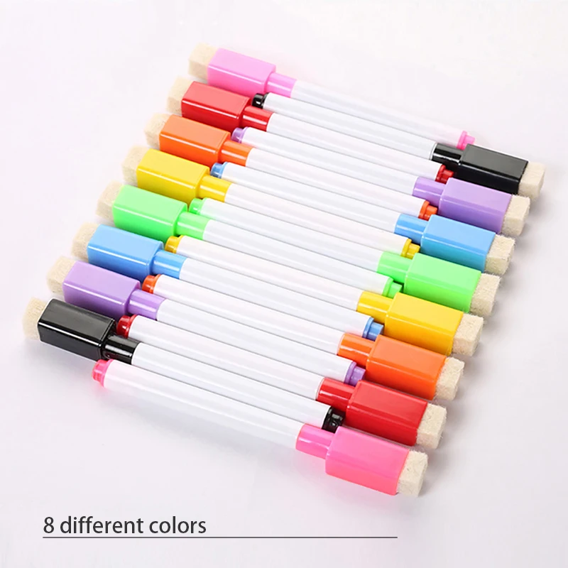 Whiteboard Marker True Colorful Ink White Board Pens Repeated Filling Easy to Erase Kids Stationery Gift Erasable Markers WP02