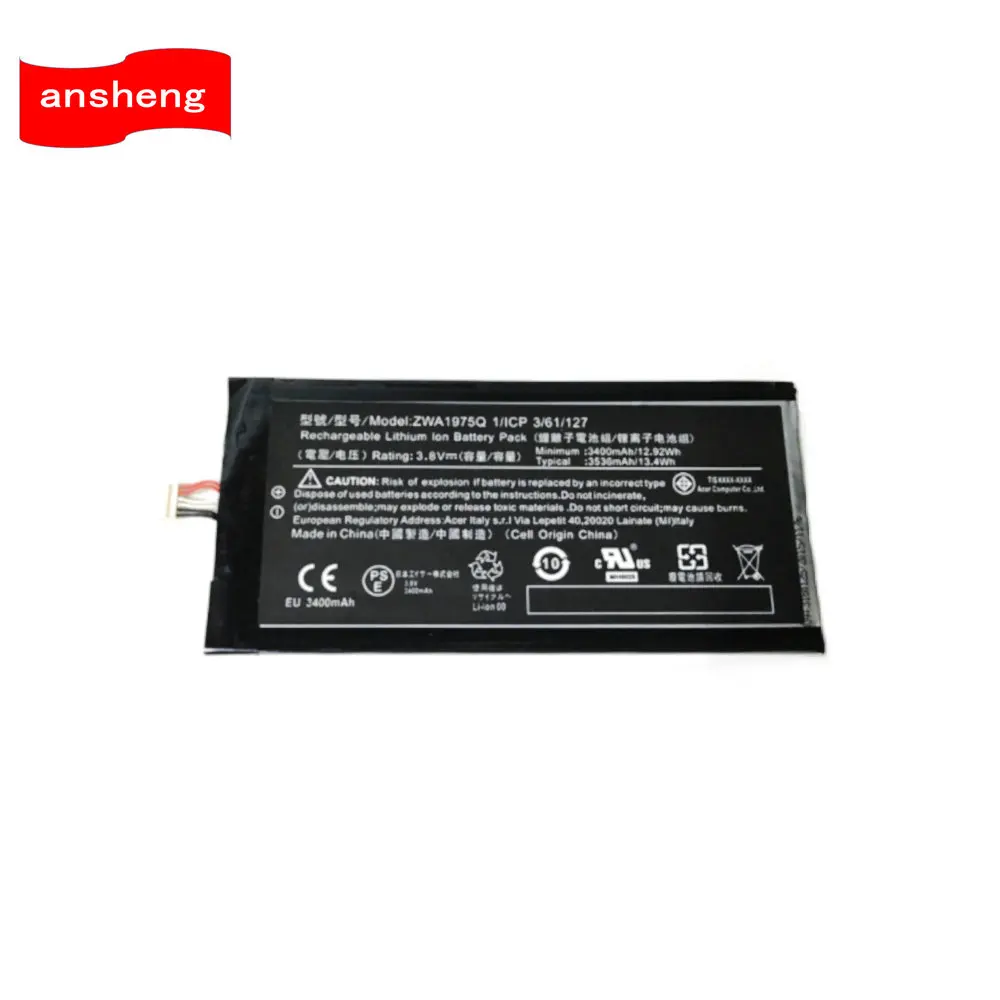 

High Quality 3400mAh ZAW1975Q ZWA1975Q Battery For ACER Iconia Tab 7 A1-713 A1-713HD 1/ICP3/6 1/127 Tablet Battery