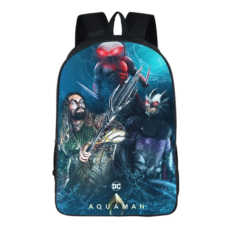 Aquaman-mochila de superhéroe para portátil, morral para adolescentes, mochilas escolares, mochila de viaje informal, bolsa para libros para