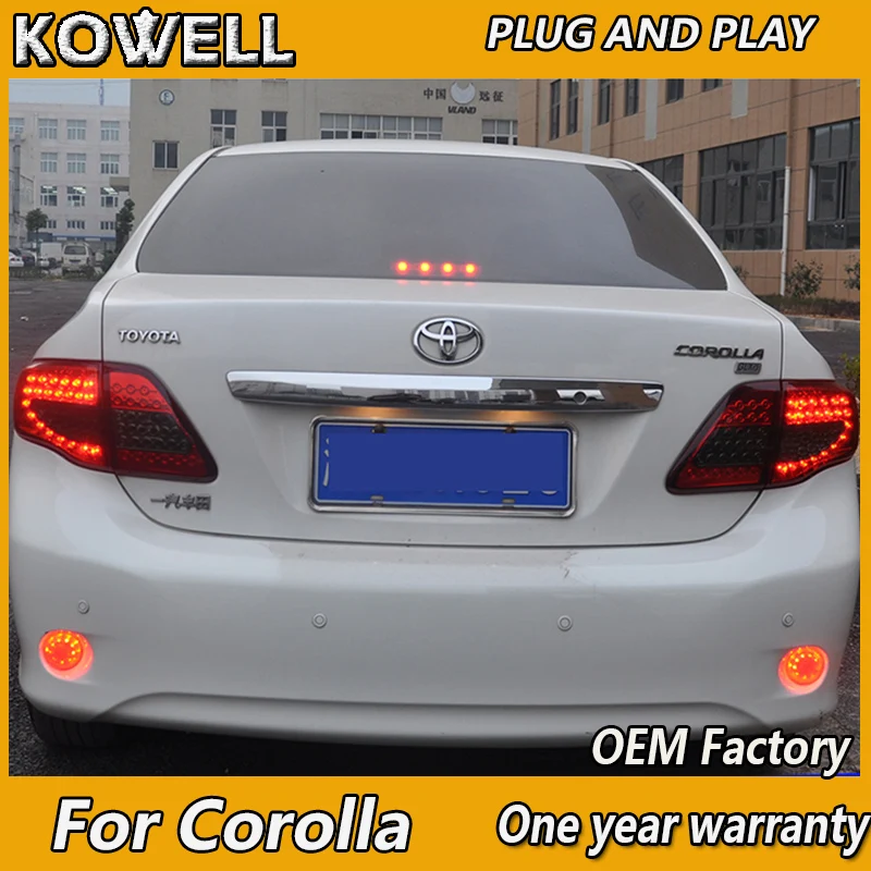 

KOWELL Car Styling for Toyota Corolla Tail Lights 2007-2010 Corolla LED Tail Light Altis LED Rear Lamp DRL+Brake+Park+Signal