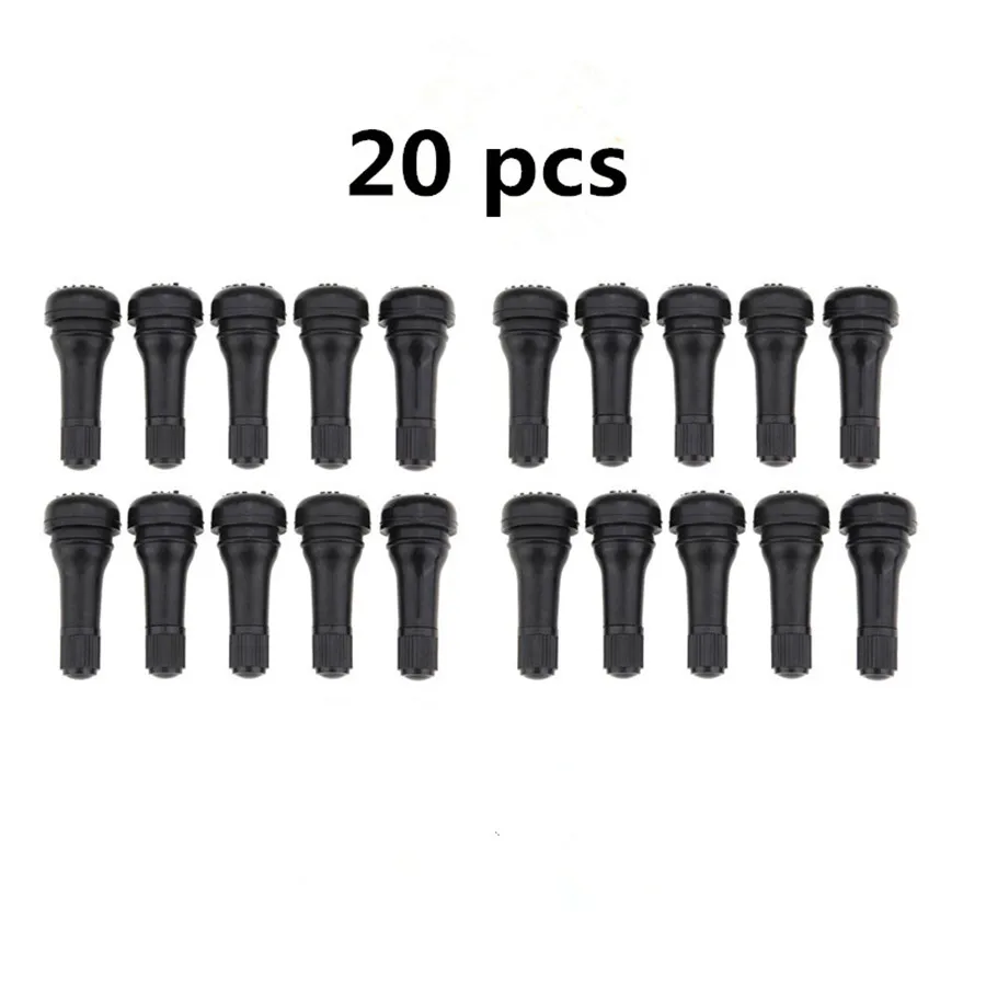 

20PCS Tire Valve Stem Caps TR413 Car Van Alloy Steel WheelL Snap IN Rubber Tubeless Tyre Valve Dust Caps