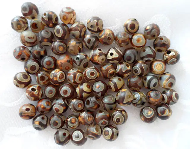 TSB0438 Tibet Amulet Beads Carnelian  Antiqued Tibetan Three Eyes Dzi 8mm 10mm 12mm 14mm 16mm 18mm 20mm