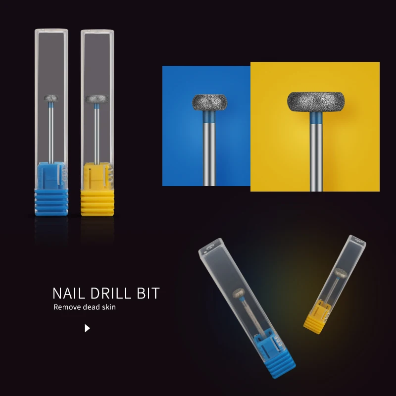 2 teile/los Diamant Nagel Bohrer Fräser Rotary Grat Häutchen Sauber Bits Gerät für Maniküre Nagel Dateien Kunst Werkzeuge – Detail 3
