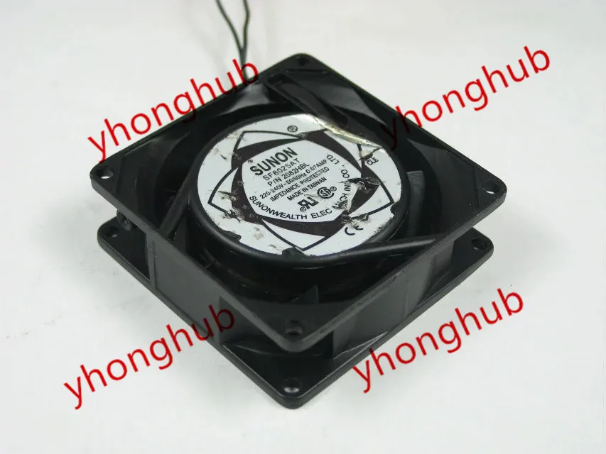 

SUNON P/N 2082HBL AC 220-240V 0.07AMP 80x80x25mm Server Cooling Fan