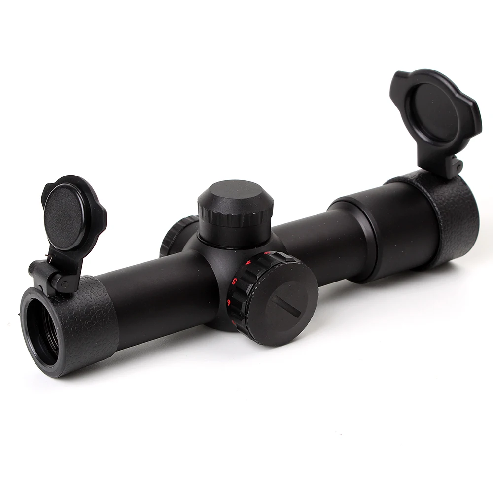 Ohhunt 4.5x20E Compact Hunting Scope Red Illuminated Glass Etched Reticle Scope With Flip-open Lens Caps