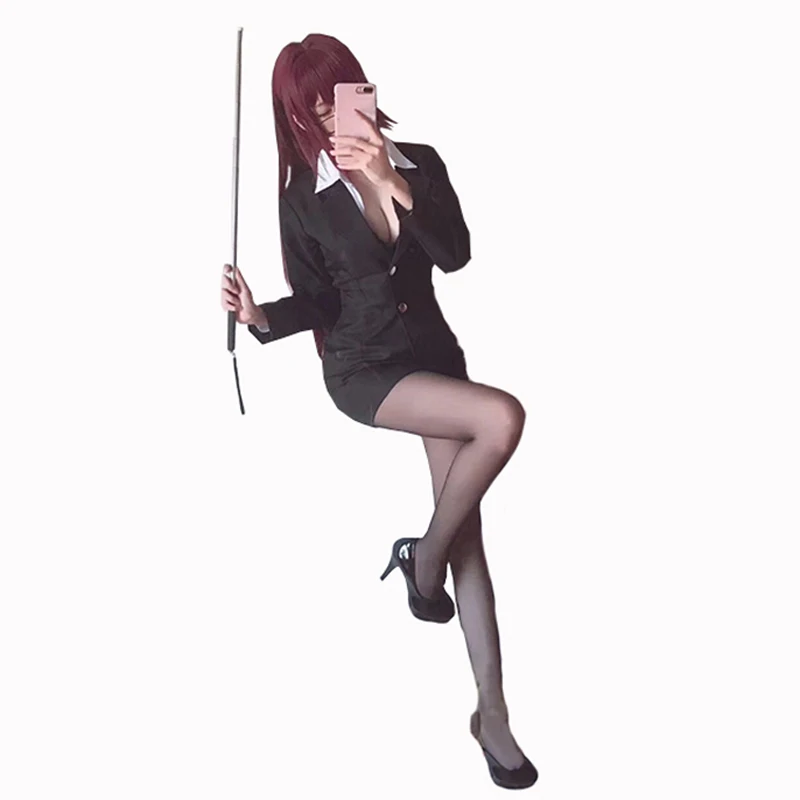 

Anime Fate/ Grand Order Scathach Sexy High Quality black Uniforms teachers costume Cosplay Costume