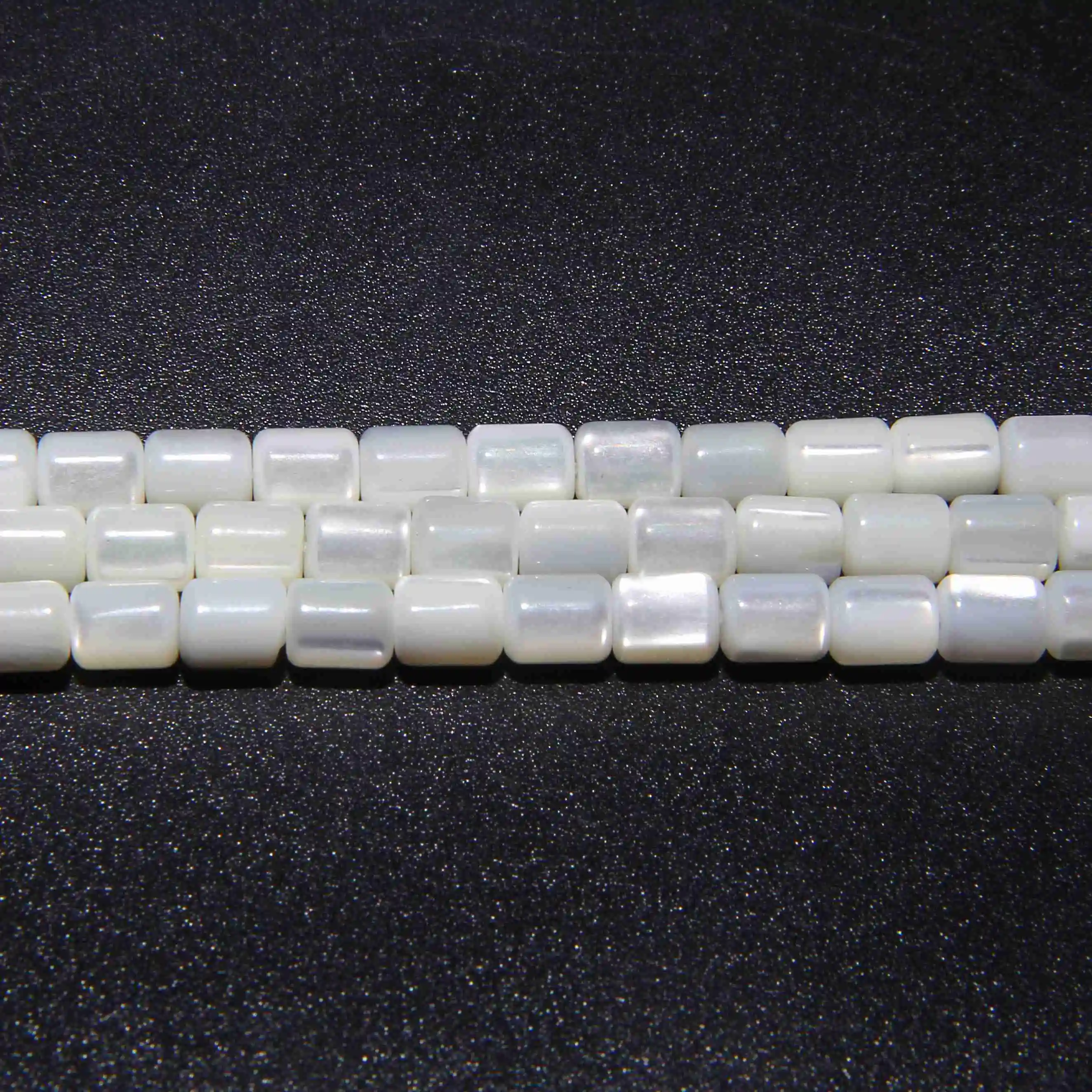 5*6mm White Natural Mother of Pearl Shell Beads Cylindrical Shape Pearl Shell Beads  Jewelry Making 15" Approx 39CM Per Strand image 2