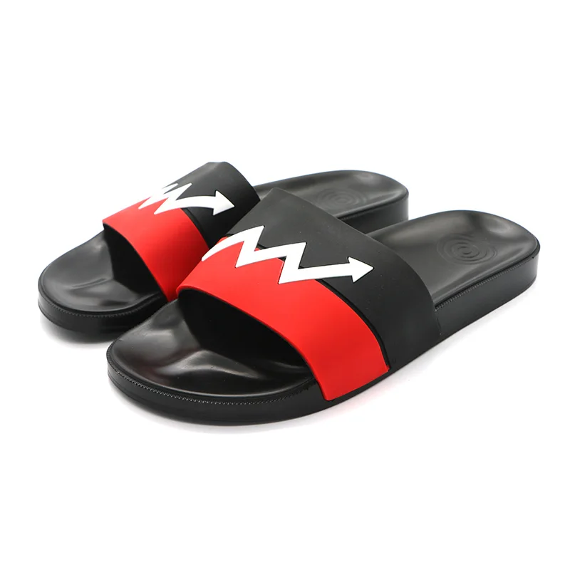 Men Slides Sandals Summer Flat 2023 Indoor Outdoor Shoes Breathable Beach Slippers Blue White Male BrandMale Footwear For Boys