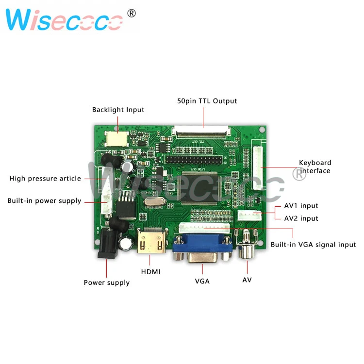 Imagem -04 - Tela Lcd Tft de 8.2 Polegadas 1280x800 Pixel Mais Placa de Driver Vga 2av para Raspberry pi Modelo b pc Windows