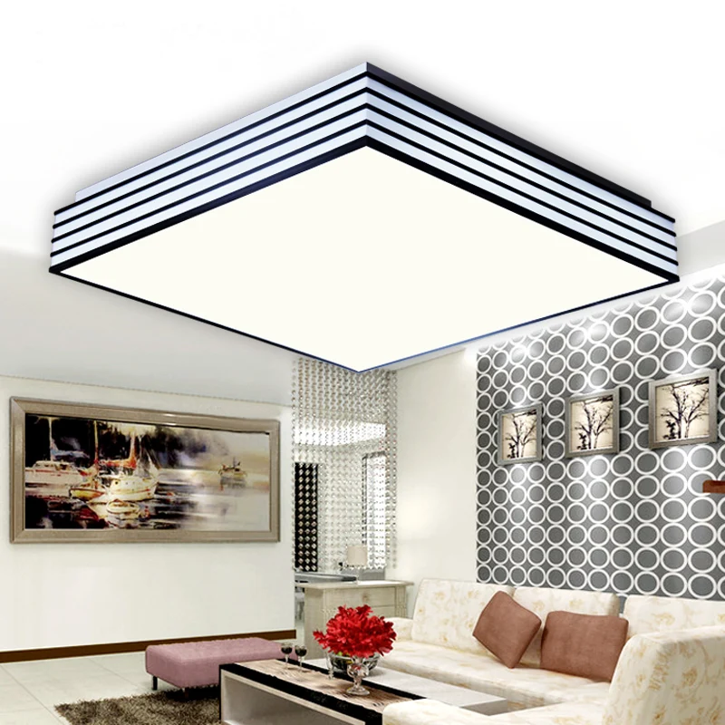 modern minimalist bedroom lamp study lamp Modern office light State LED Ceiling Light rectangular acrylic ceiling living room