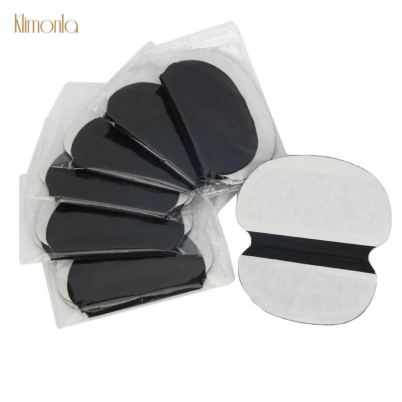 Almohadillas desechables de algodón para el sudor, desodorantes para axilas, antitranspiración, absorbentes, herramientas de maquillaje, color negro, 20 piezas