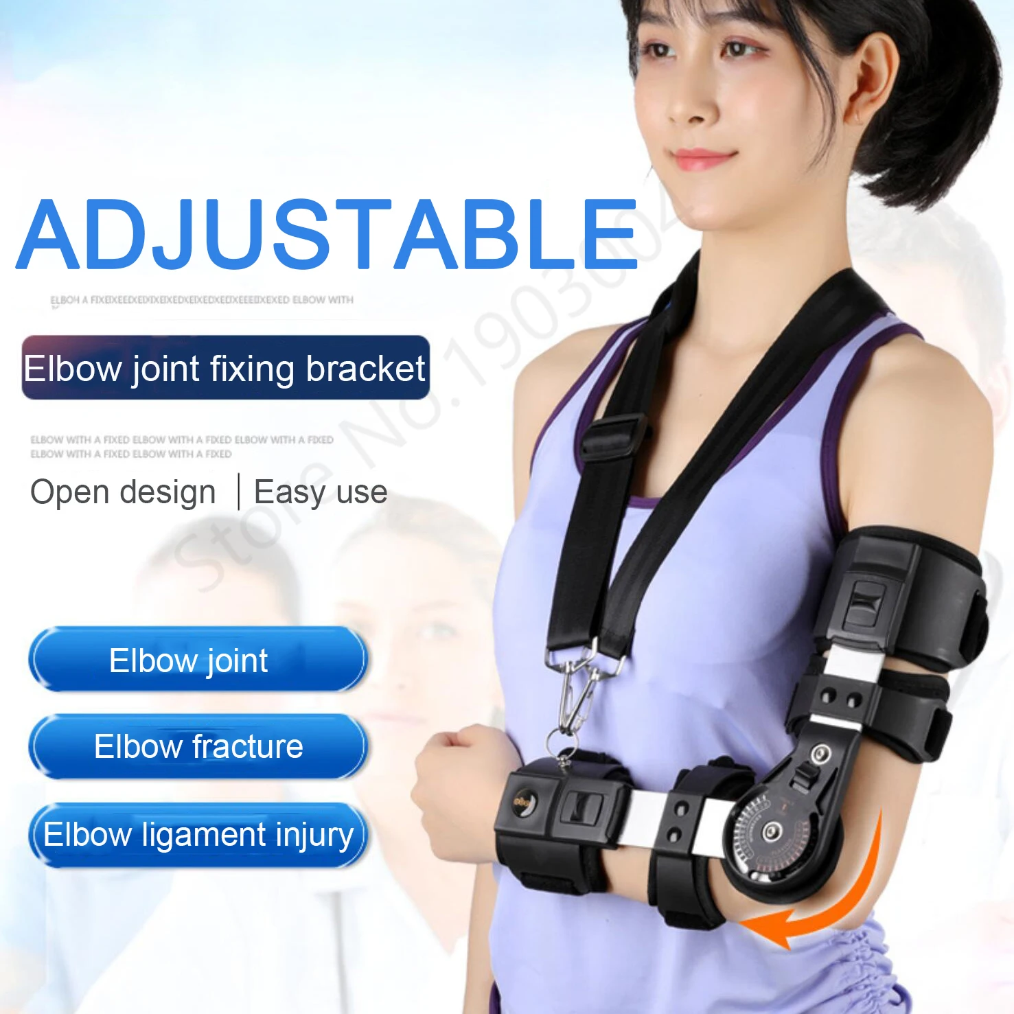 Adjustable Elbow Fixator Orthosis Arm Cuff Forearm Fracture Fixation Orthosis Brace Elbow Rehabilitation After Surgery Training