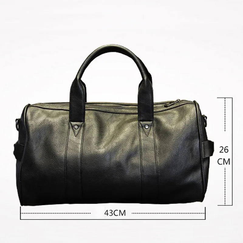 Men's shoulder bag soft PU material British fashion leisure college style high quality multi-function large capacity design