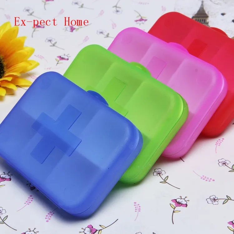 Pill cases 6 Cells Mini Pill Storage Box Plastic Cases for Medicine Drug Jewelry Organizers Medication pill box