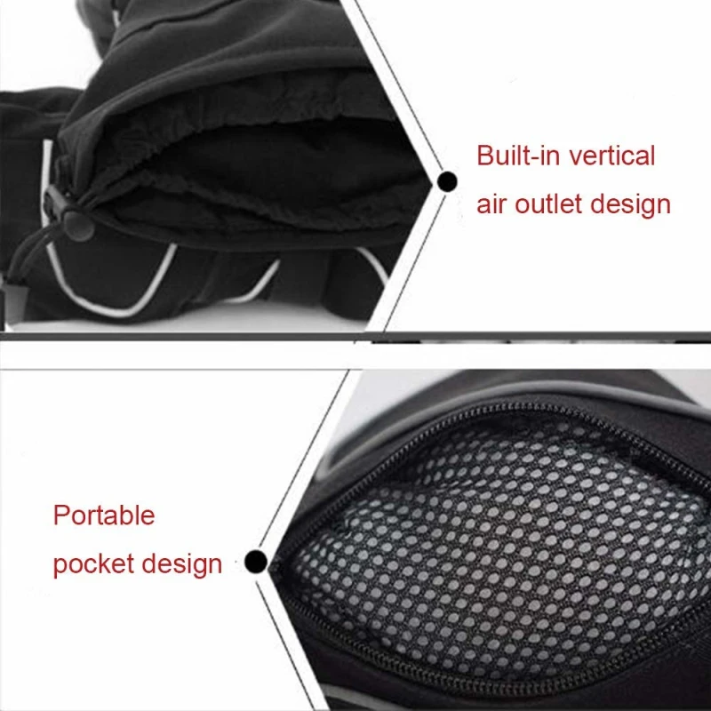 Winter Warm Ski Gloves with Pocket for Men Women Waterproof Windproof Outdoor Riding Motorcycling Hiking Trekking Gloves