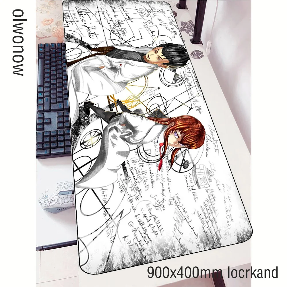 steins gate mouse pad gamer Christmas gifts 90x40cm notbook mouse mat gaming mousepad large best pad mouse PC desk padmouse mats