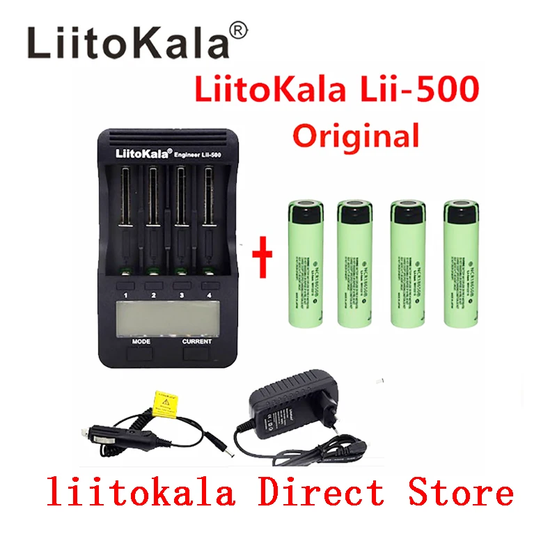 LiitoKala lii-500 LCD 3,7 V 18650 21700 charger  3,7V 18650 3400mAh INR18650 34B li-ion Battery