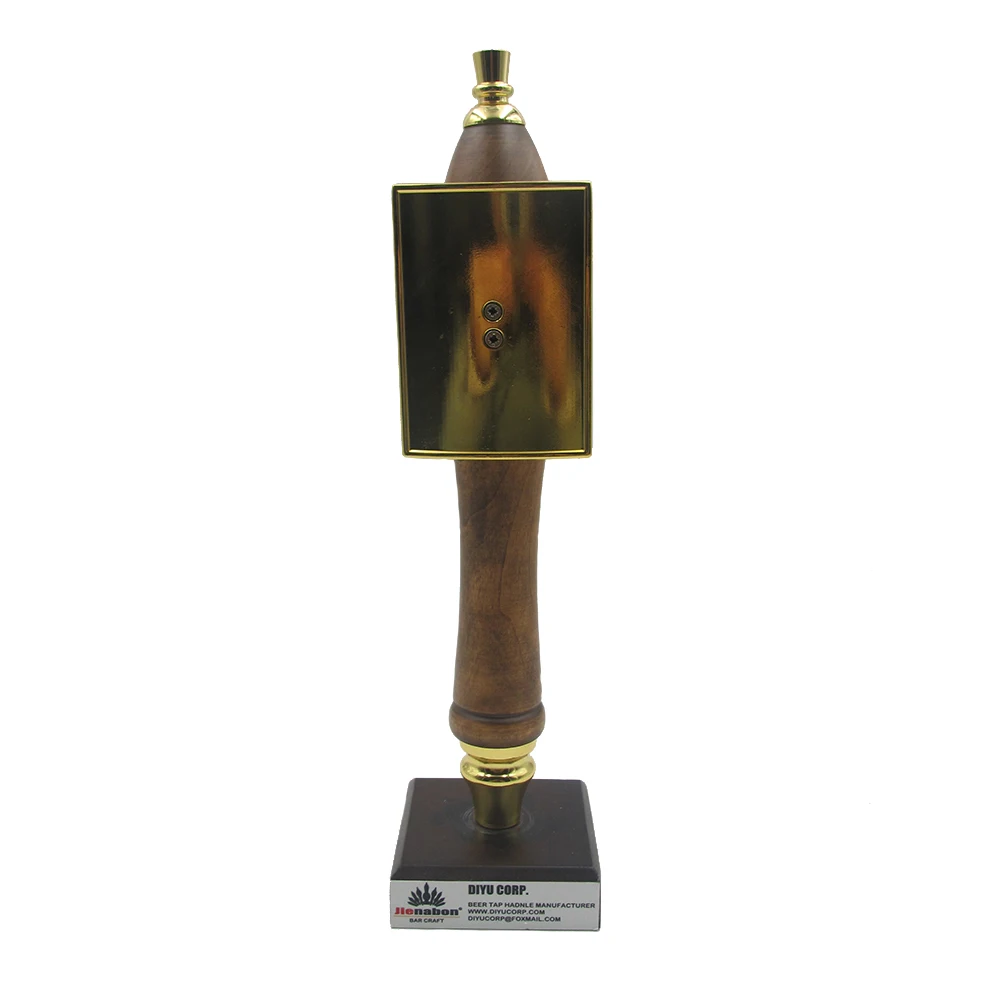 DY-TH216 custom logo print wooden beer tap handle