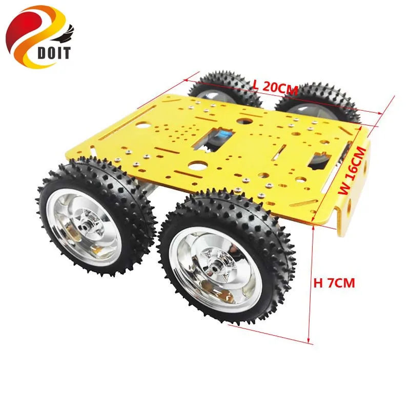 

Original C300 4WD Wheel Vehicle Robot 4 Motor and Driving Wheel Smart Car DIY RC Toy Remote Control Mobile Platform