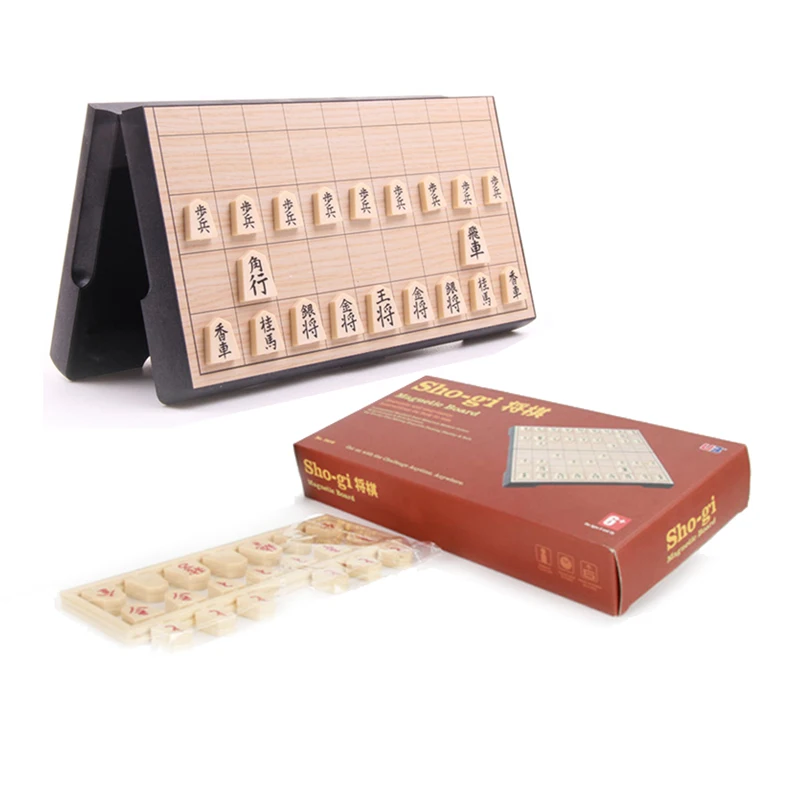 

BSTFAMLY Magnetic Japan Shogi 25*25*2cm 40 Pcs/Set International Checkers Folding Sho-gi Chess Game Table Toy Gift Children LD01