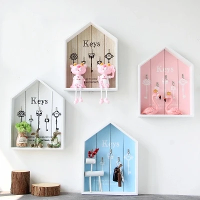 

Creative Nordic Decorative Wall Hanging Storage Rack Key Box Jewelry Frame Decoration Living Room Wall Hanging