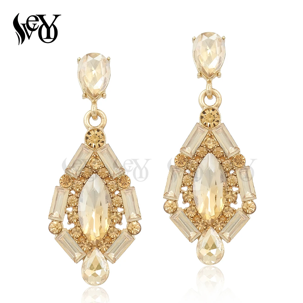 VEYO Crystal Earring for Woman Drop Earrings Full of Rhinestone Earrings Spike Trendy Top Quality Fashion Jewelry