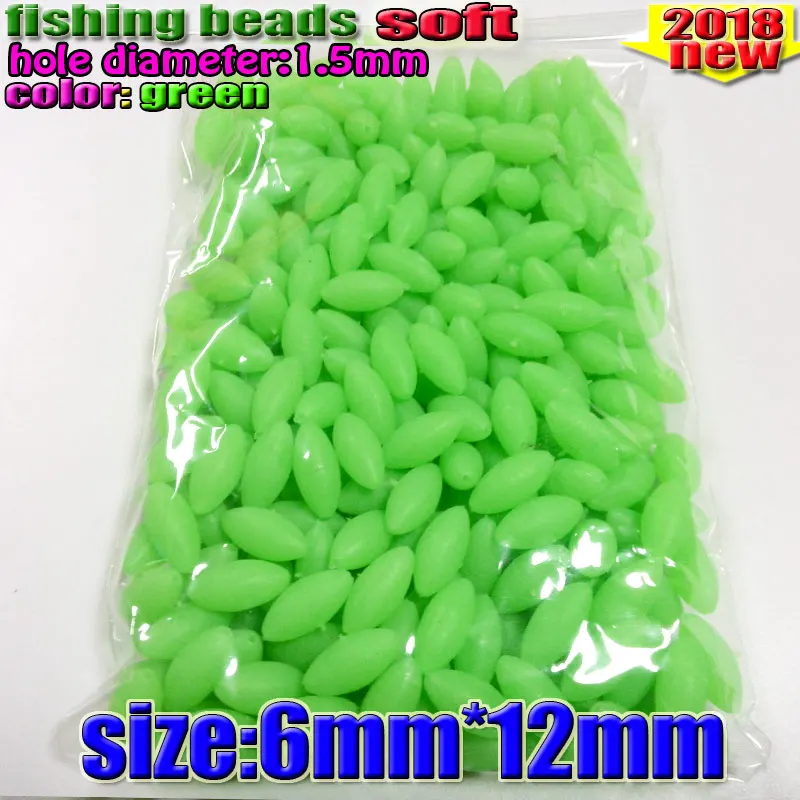 fihsing plastic luminous fishing beads glow in the dark 2*3 3*4----12*16mm more size choose