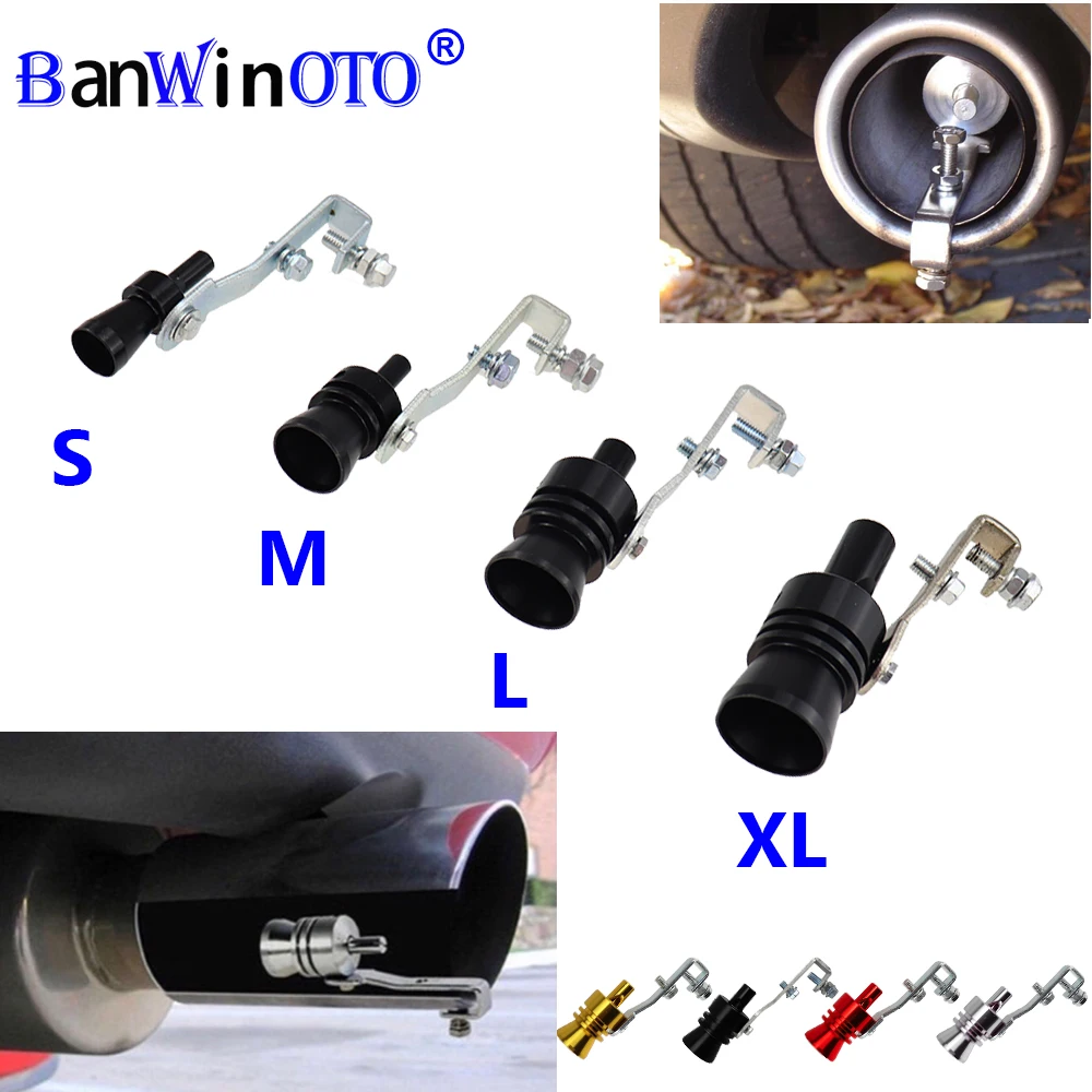 Car Turbo Whistle Muffler Exhaust Pipe Auto Blow-off Valve Simulator Universal for All Cars Car Styling Tunning S/M/L/XL