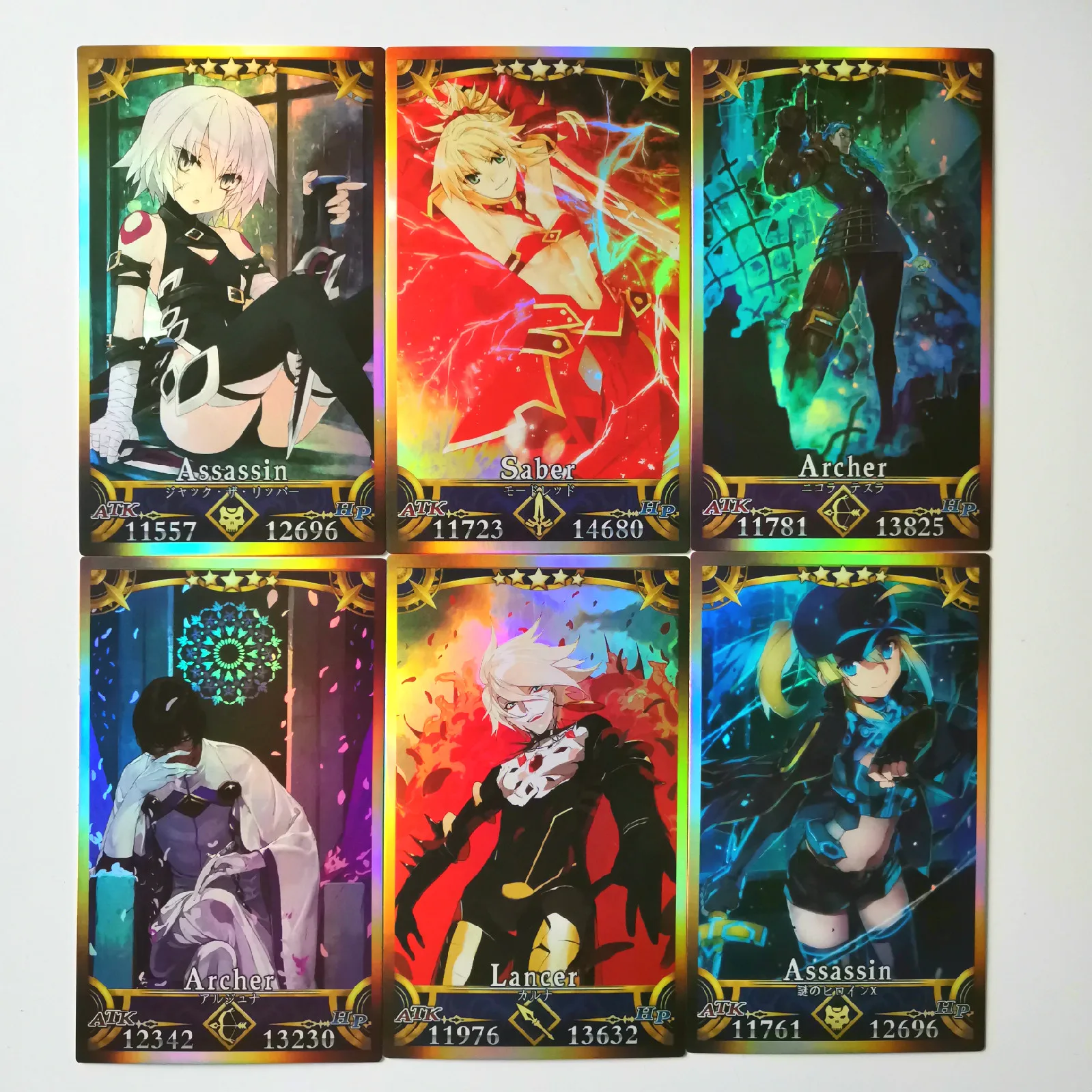 62pcs/set Fate/FGO The Holy Grail War Alter Toys Hobbies Hobby Collectibles Game Collection Anime Cards