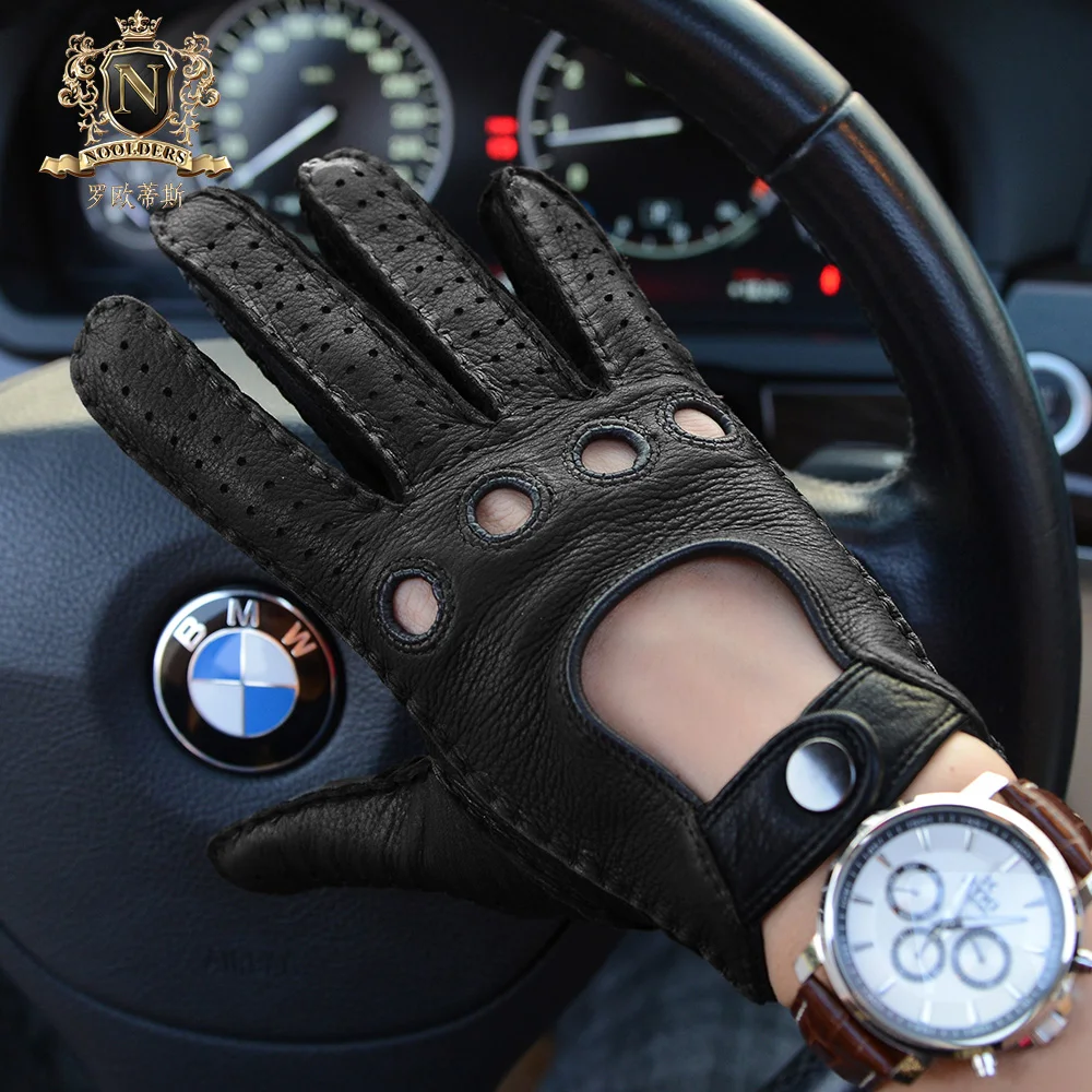 Fashionable Autumn Winter Man Deerskin Gloves Vintage Locomotive Gloves Motorcycle Leather Gloves Male M-55