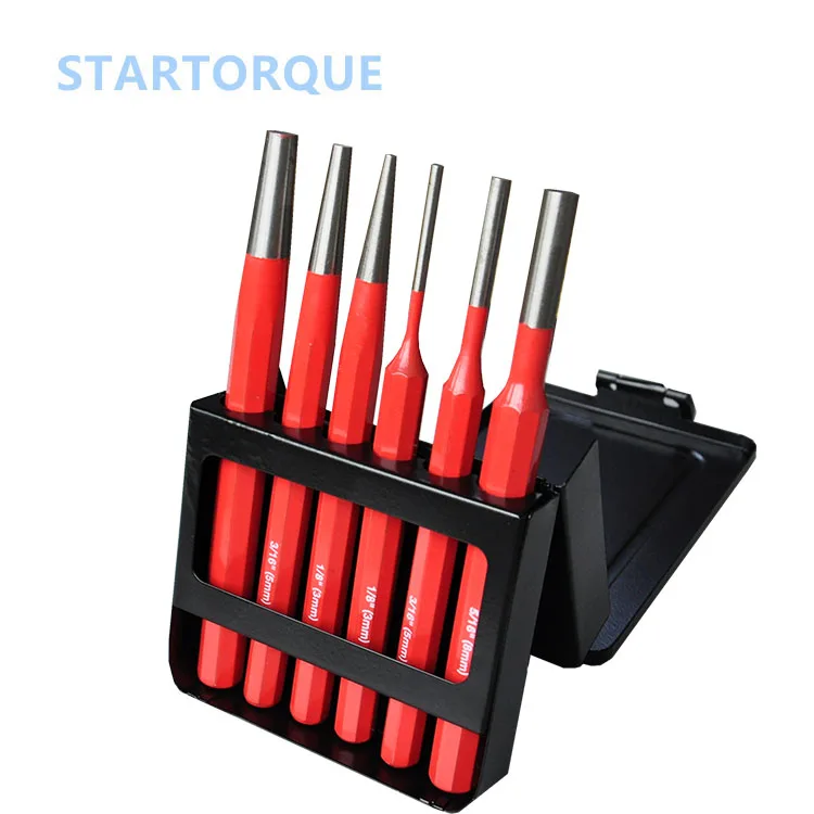 STARTORQUE 6PCS punch set center pin cold chisels solid Tin packaging Random color